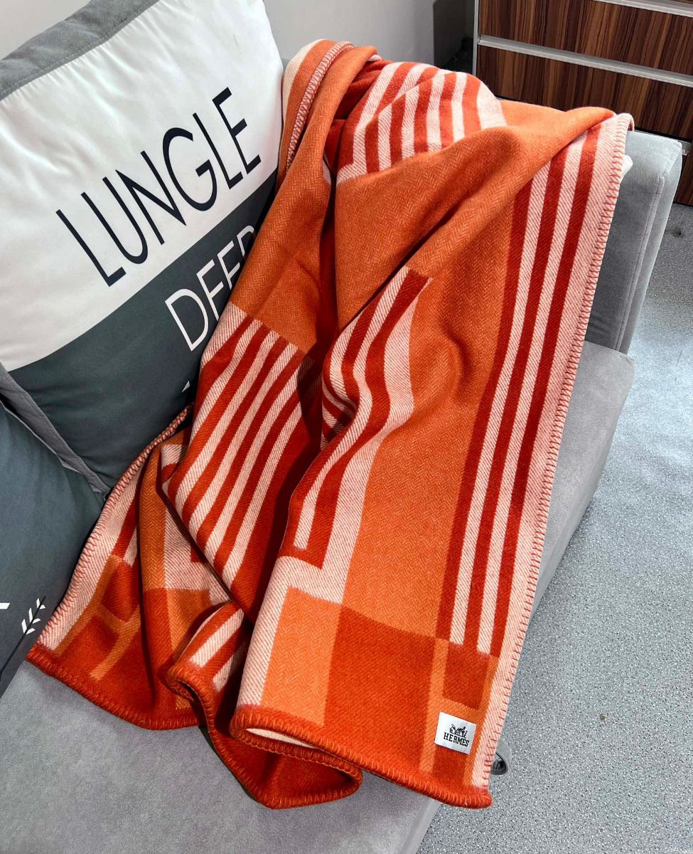 HM Ithaque Blanket Cuivre Wool Cashmere