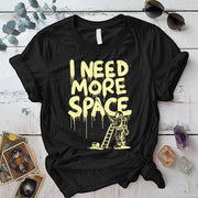 I Need More Space Astronaut T Shirt Black Mockup