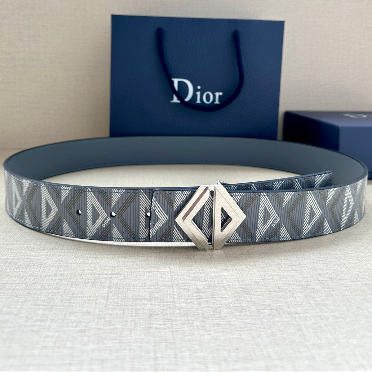 Dior 2026 CD Diamond Reversible Belt 40mm Leather