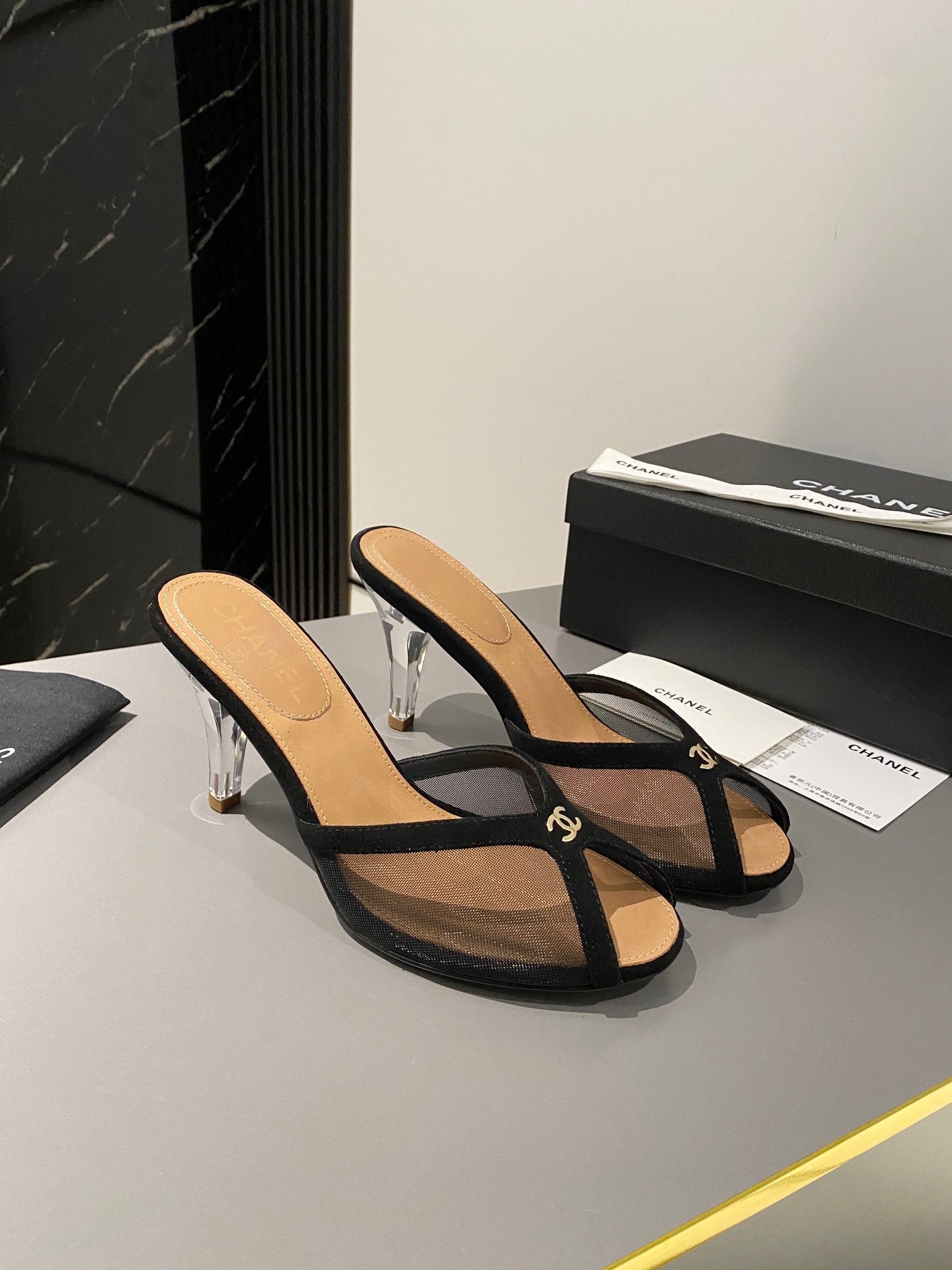 Chanel 2026 Mule Sandal 70mm Suede Leather 671441