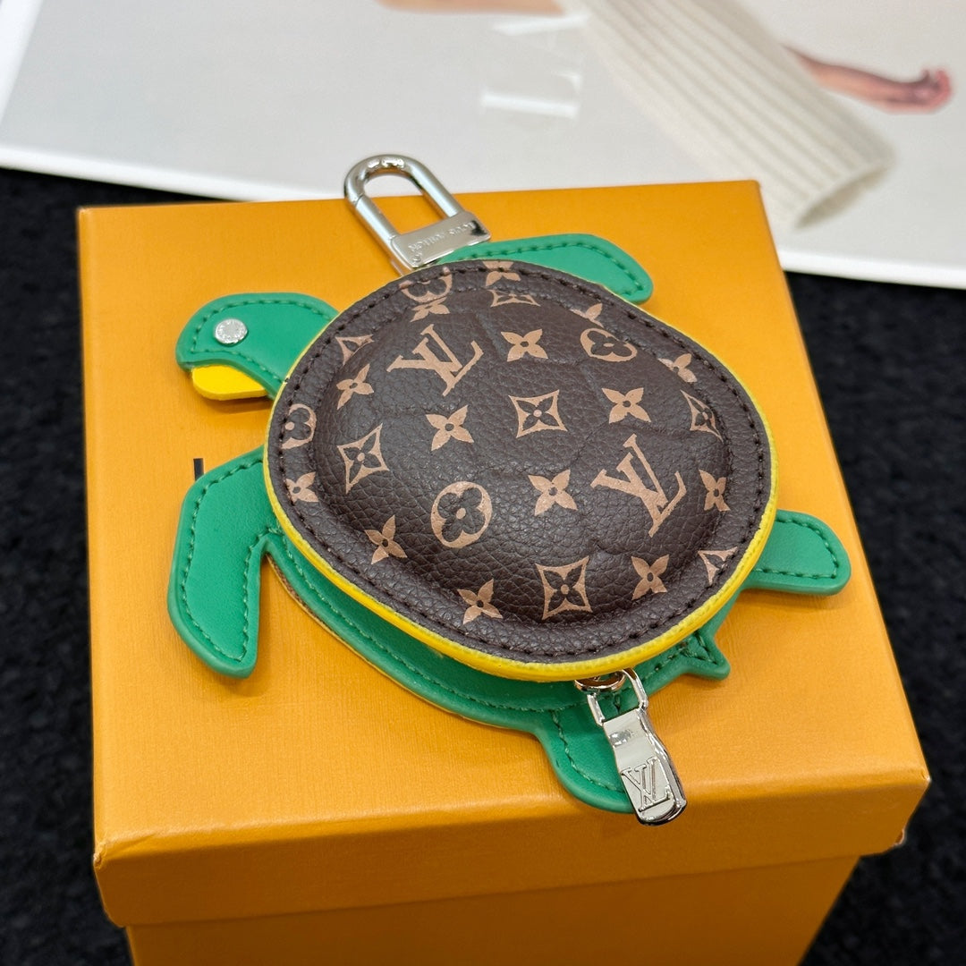 LV Turtle Pouch Bag Charm