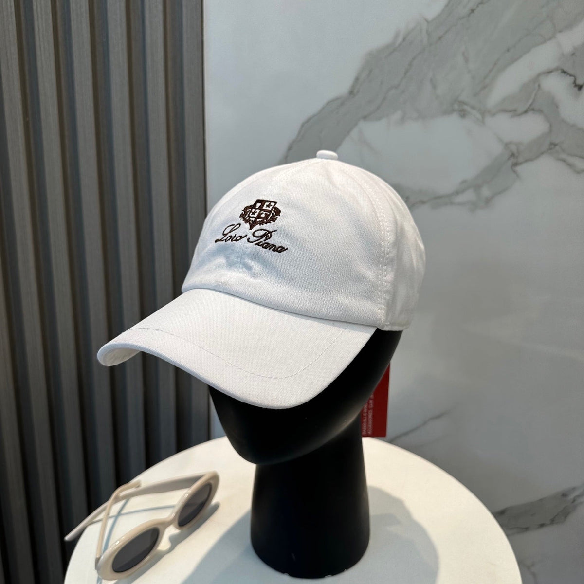 Loro Piana Baseball Cap Cotton With Brown Logo 268957