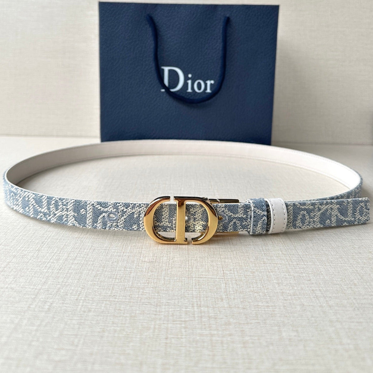 Dior 2026 30 Montaigne Reversible Belt 20mm Canvas