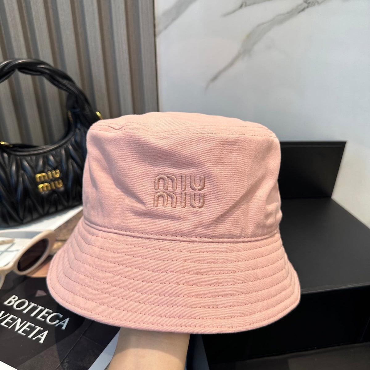 Miumiu Embroidered Bucket Hat 229386
