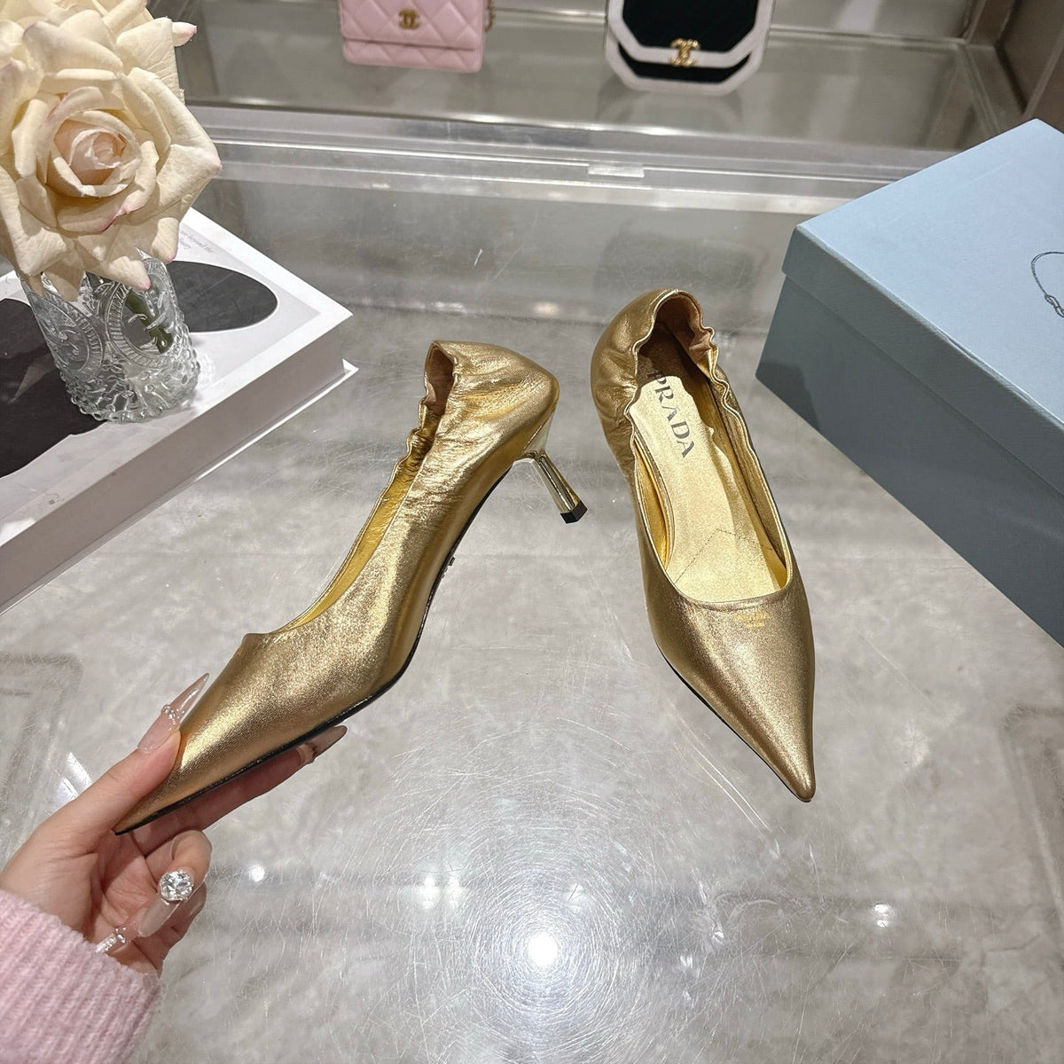 Prada 2026 Slingback Pump 55mm Sheepskin 715599