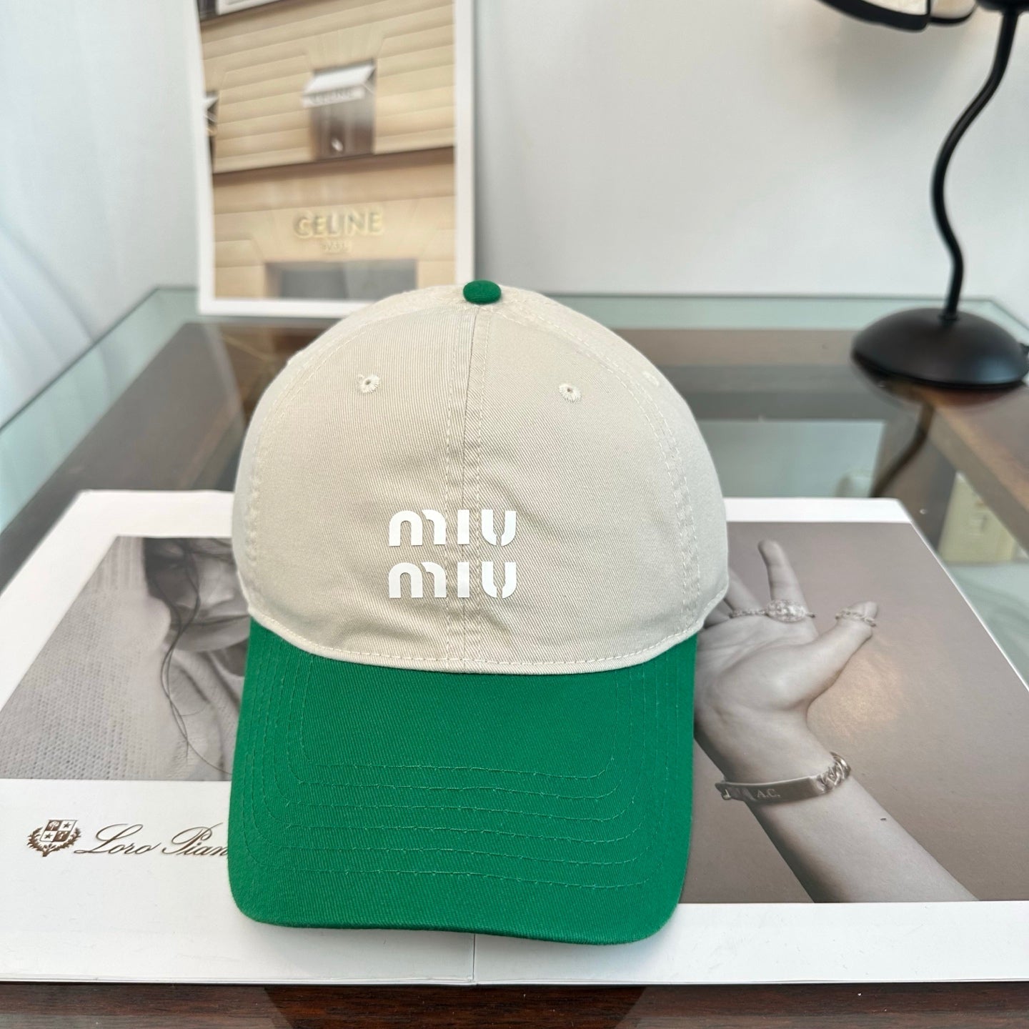 Miu Miu Two-tone Baseball Cap 229123