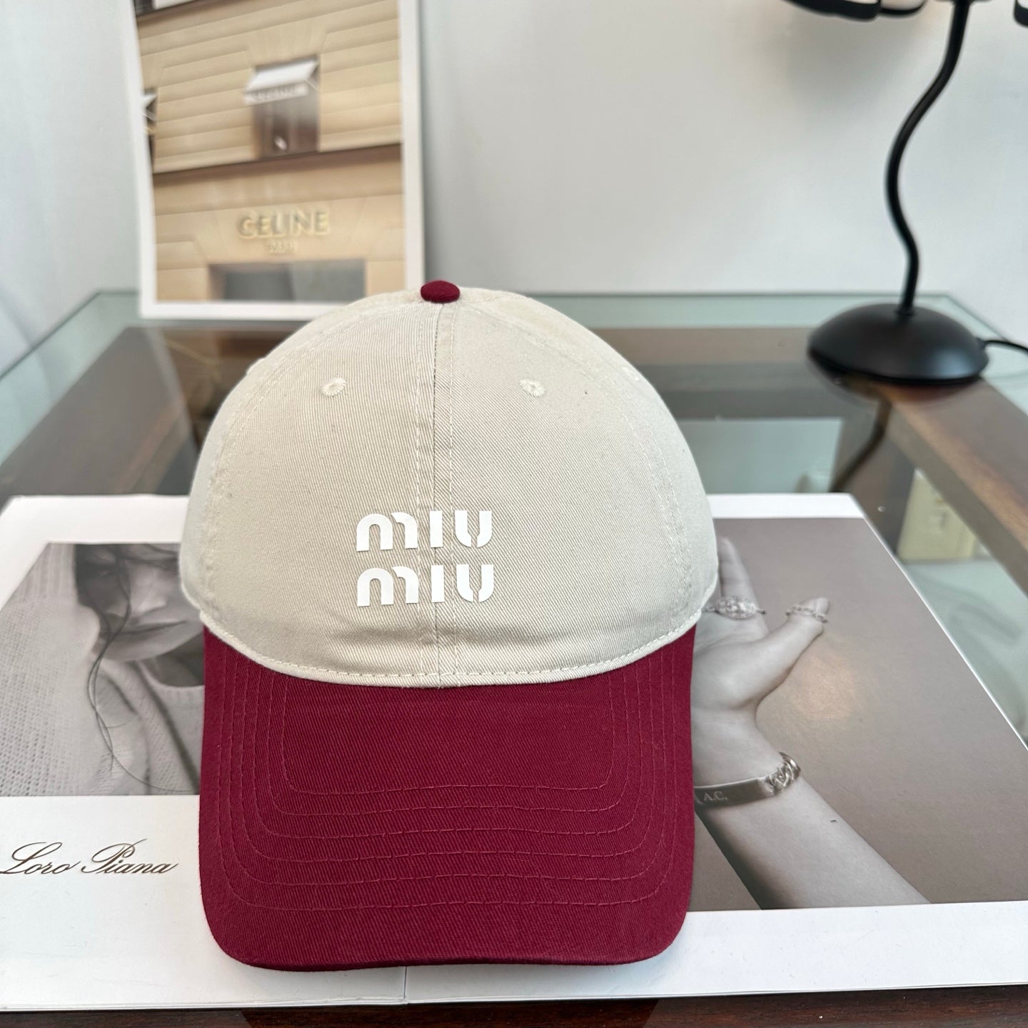 Miu Miu Two-tone Baseball Cap 229123