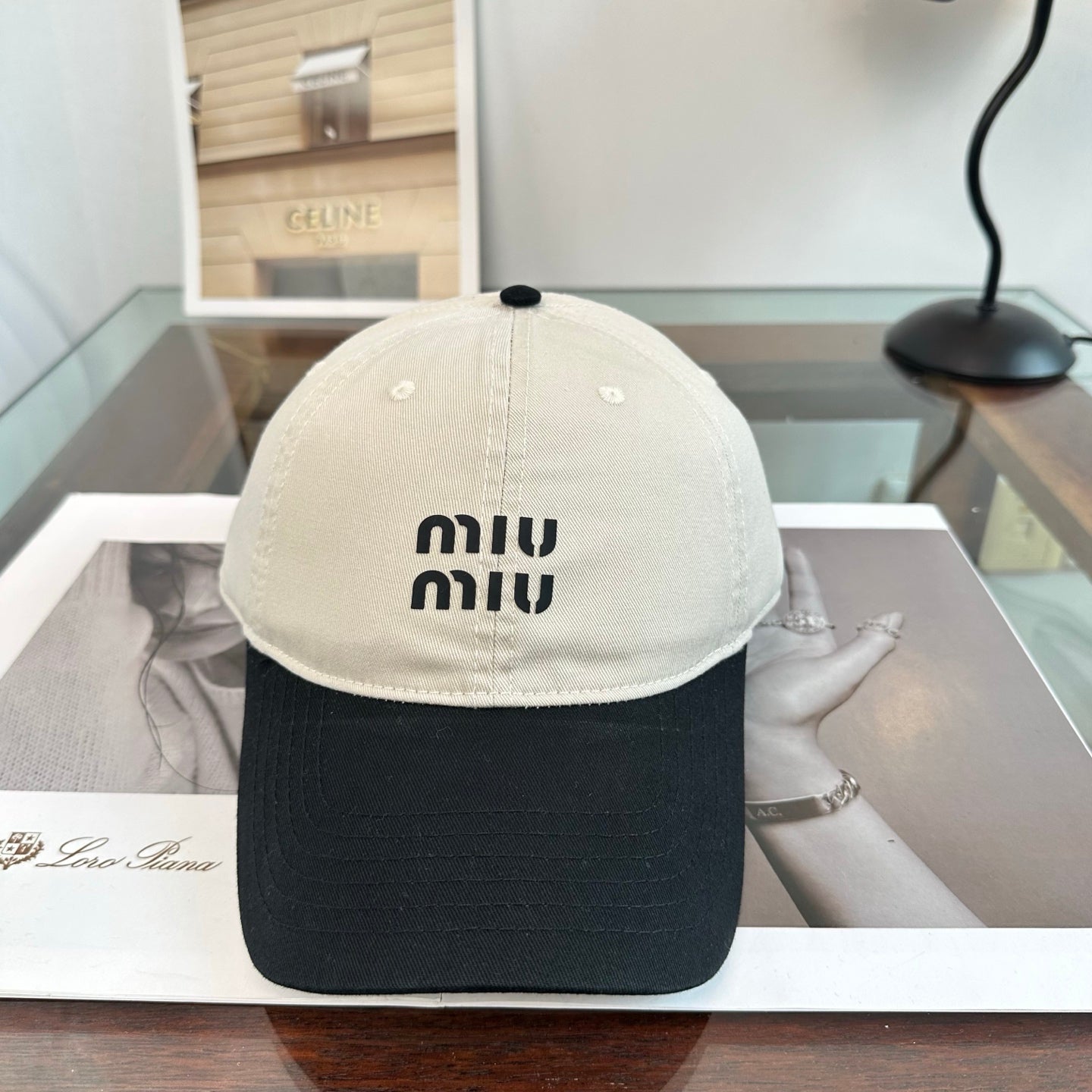Miu Miu Two-tone Baseball Cap 229123