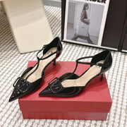 VT 26s High Heeled Open-toe Sandals 60 Patent Leather 722235