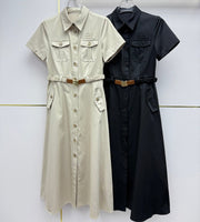 Miumiu 2026 Elegant Commuter Workwear Dress Cotton 380418