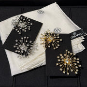 Chanel 2026 Sparkling Crystal Double C Firework Earrings