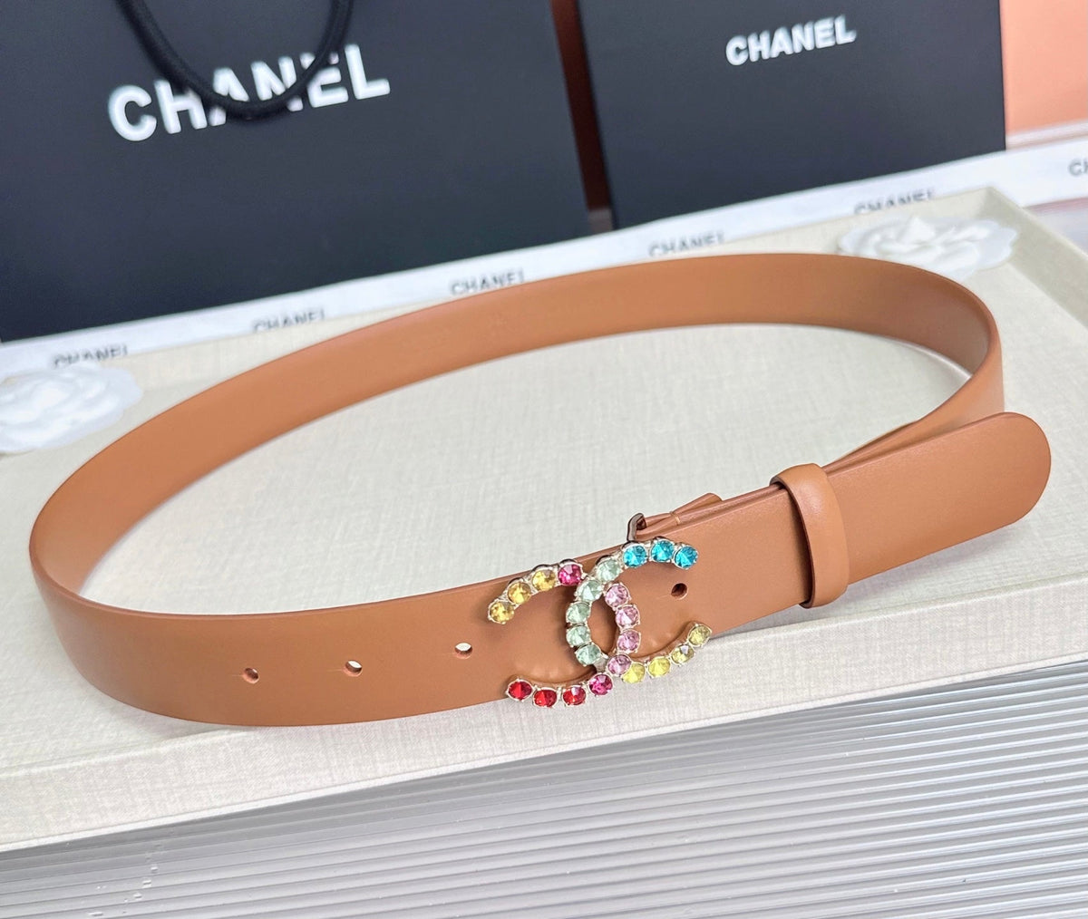 Chanel 2026 Multi-Colored Crystals Belt 30mm 210283