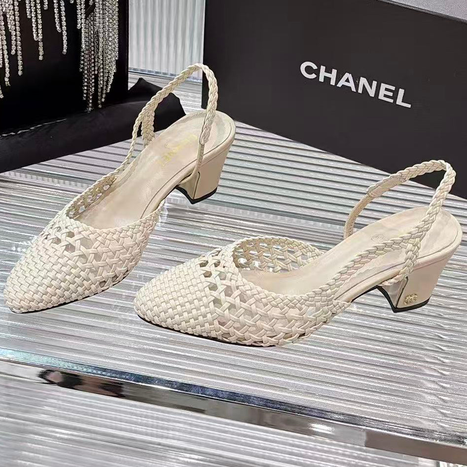 Chanel 2026 Woven Slingback 65mm Sheepskin 986786