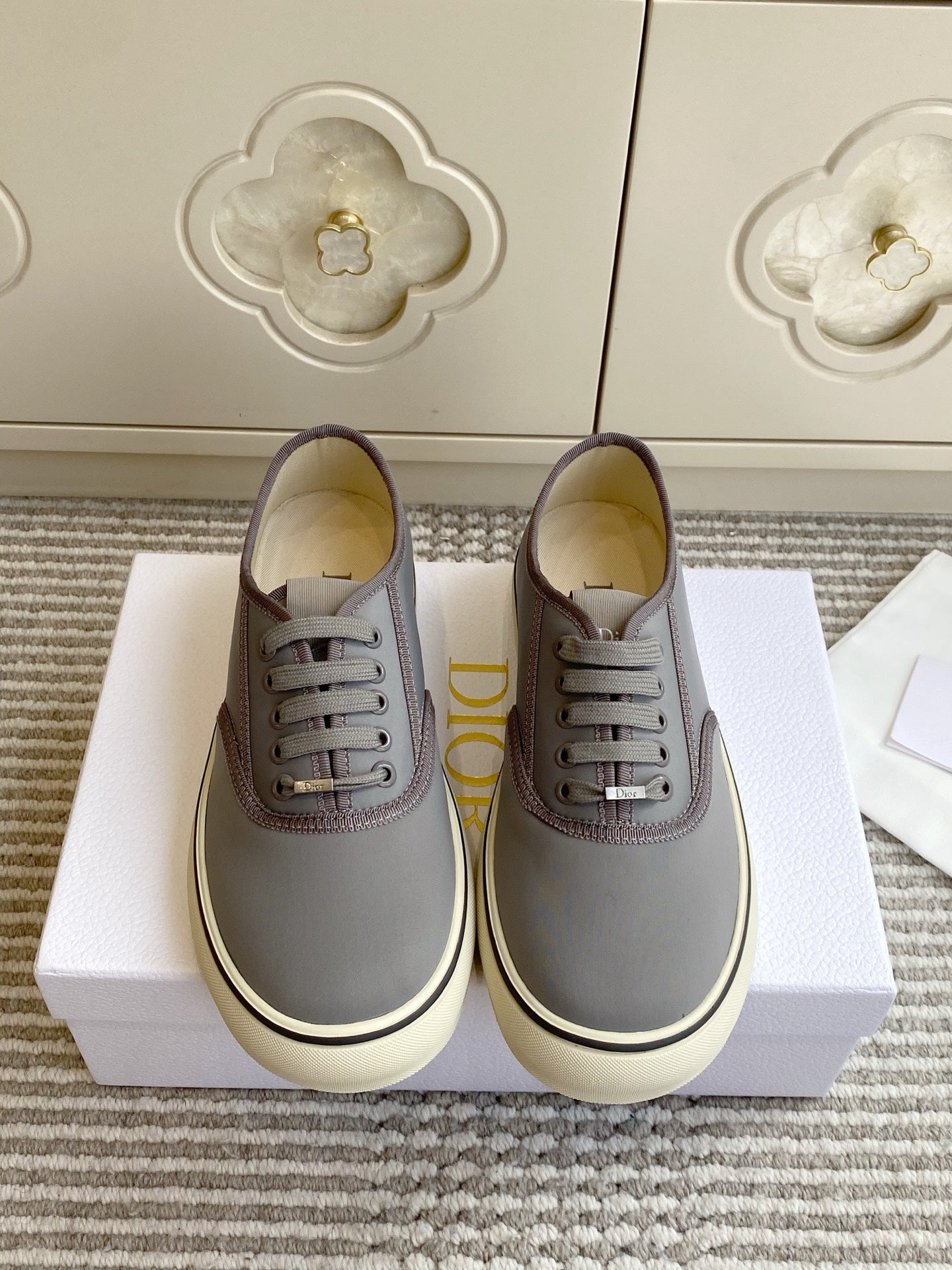 Dior 2026 Embroidered Sneakers Canvas 933295