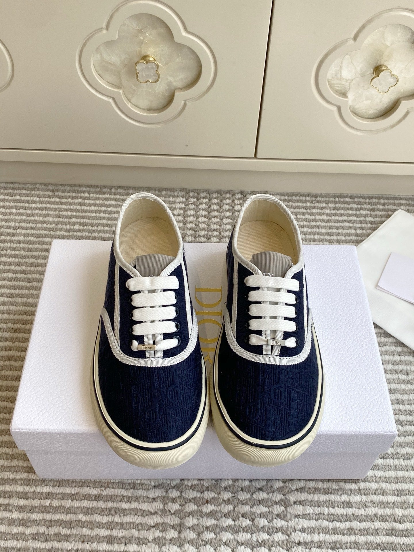 Dior 2026 Embroidered Sneakers Canvas 933295