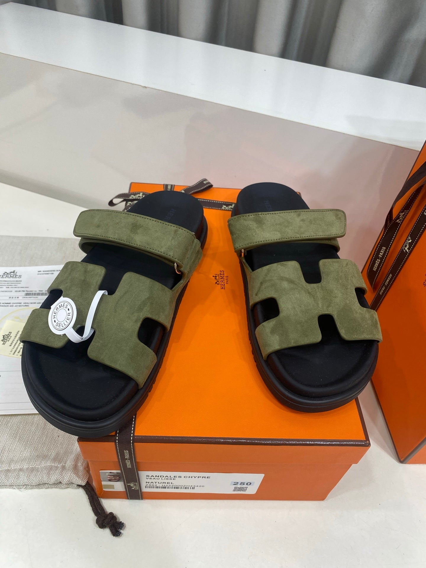 Hermes 2026 Chypre Sandal Suede 957589