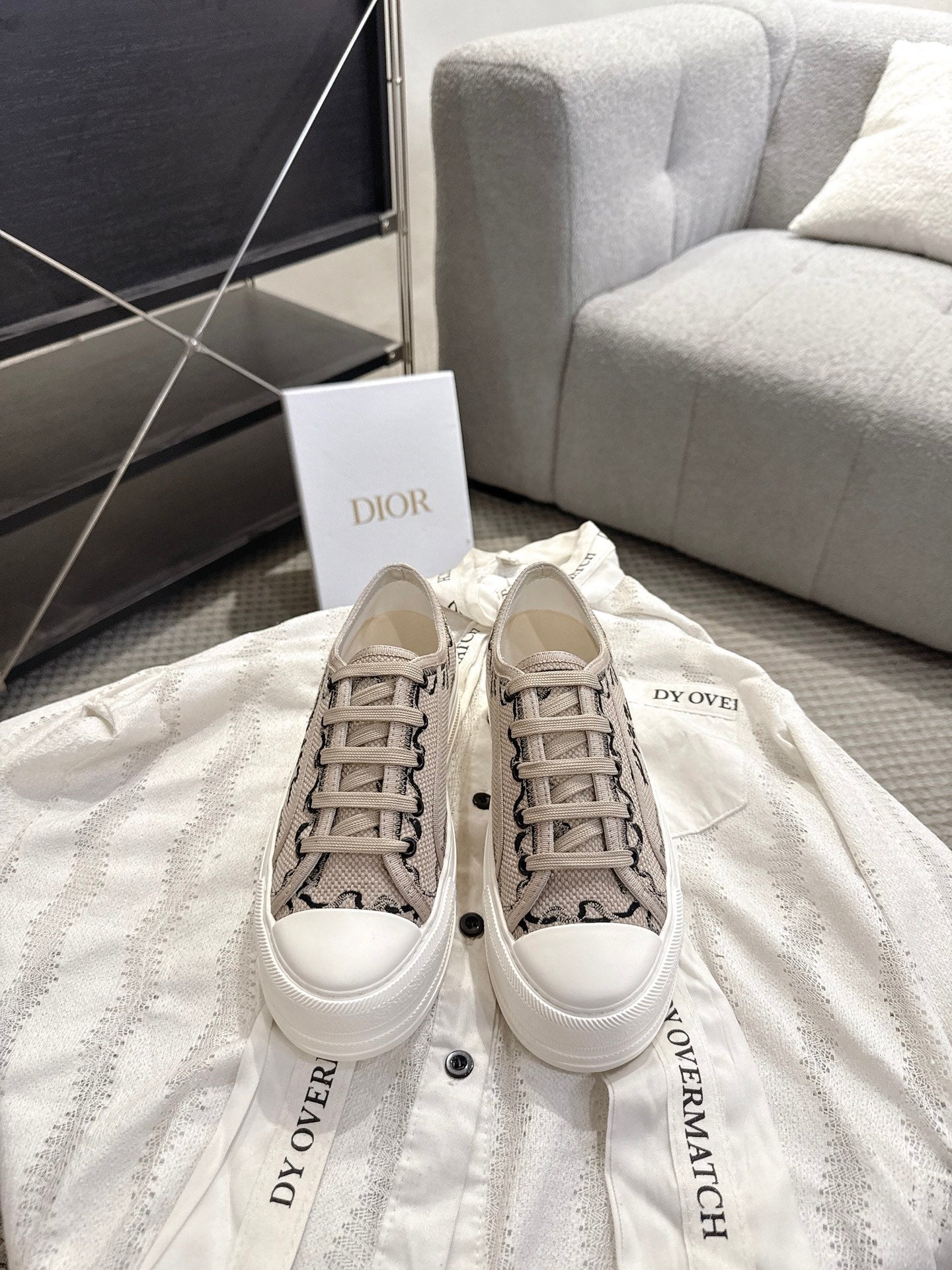 Dior 2026 Embroidered Platform Sneaker Canvas 932124