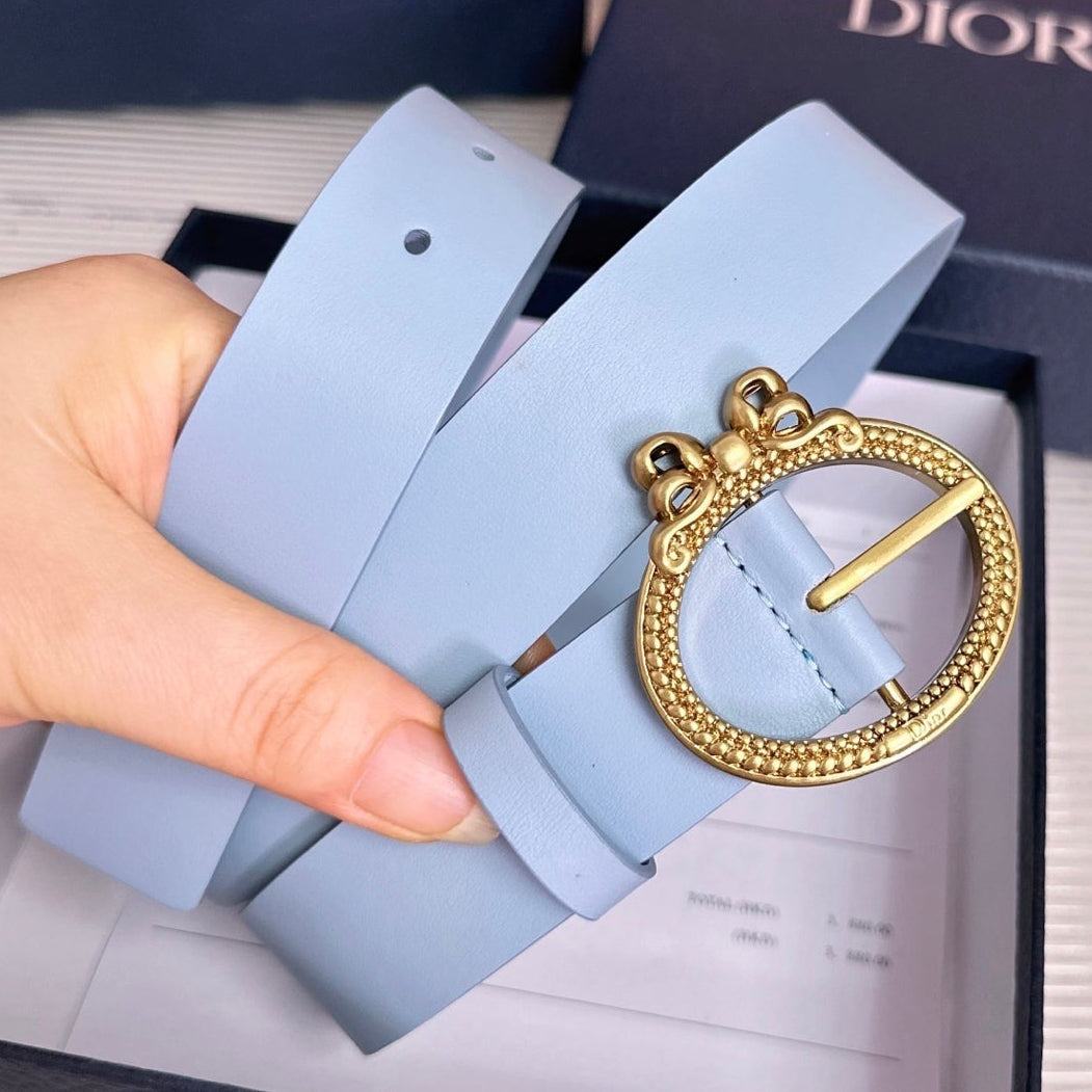 Dior 2026 Médaillon Belt 30mm Cowhide