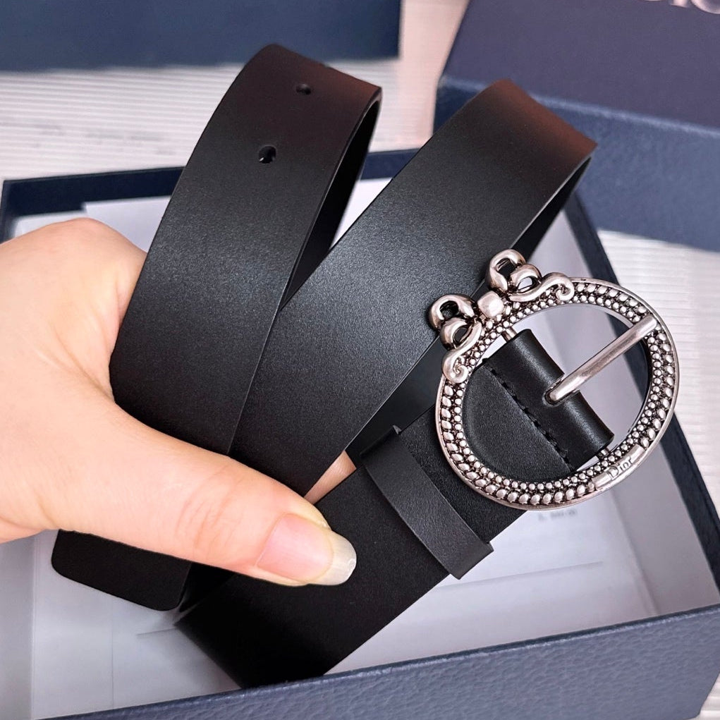 Dior 2026 Médaillon Belt 30mm Cowhide