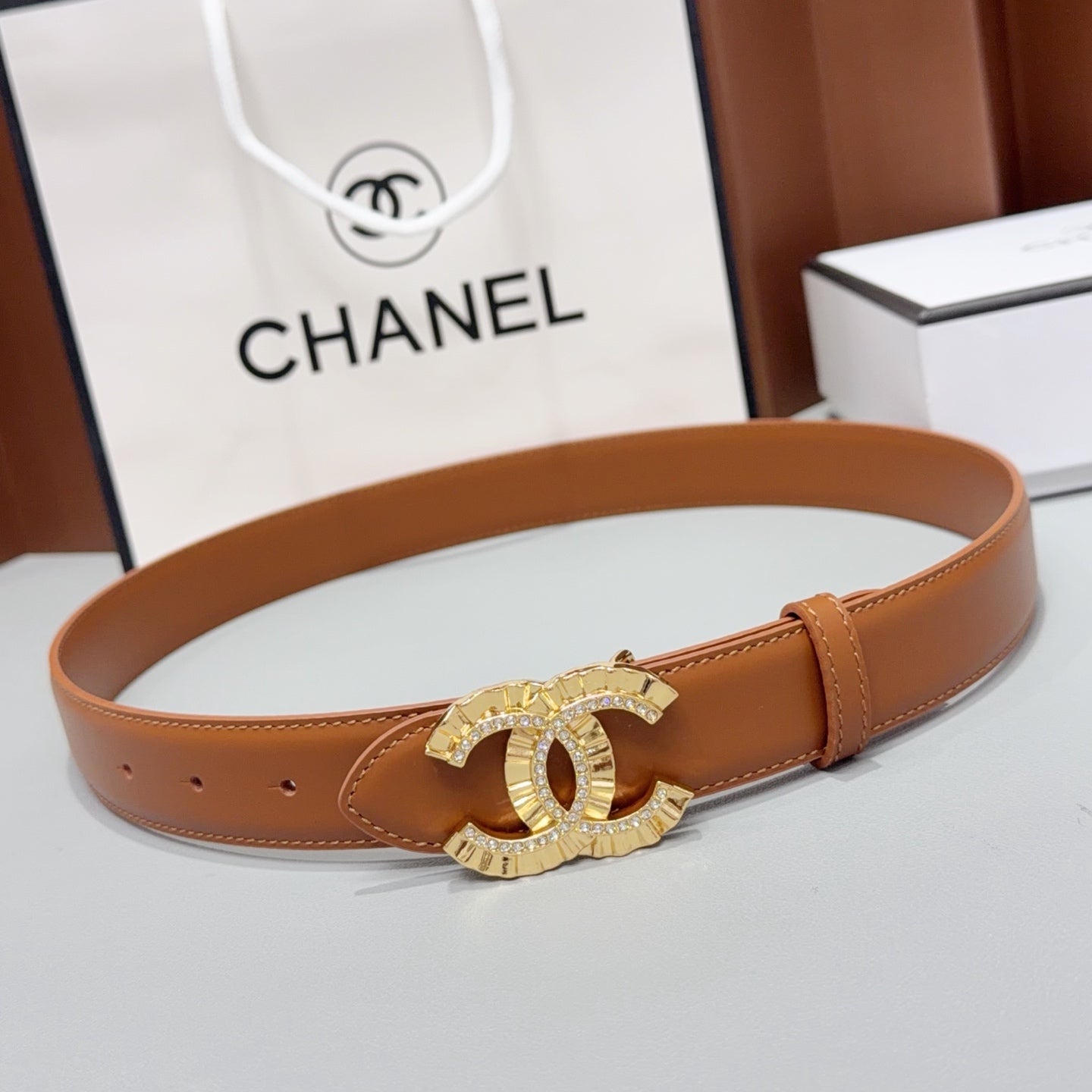 Chanel 2026 Double C Buckle Belt 30m Cowhide