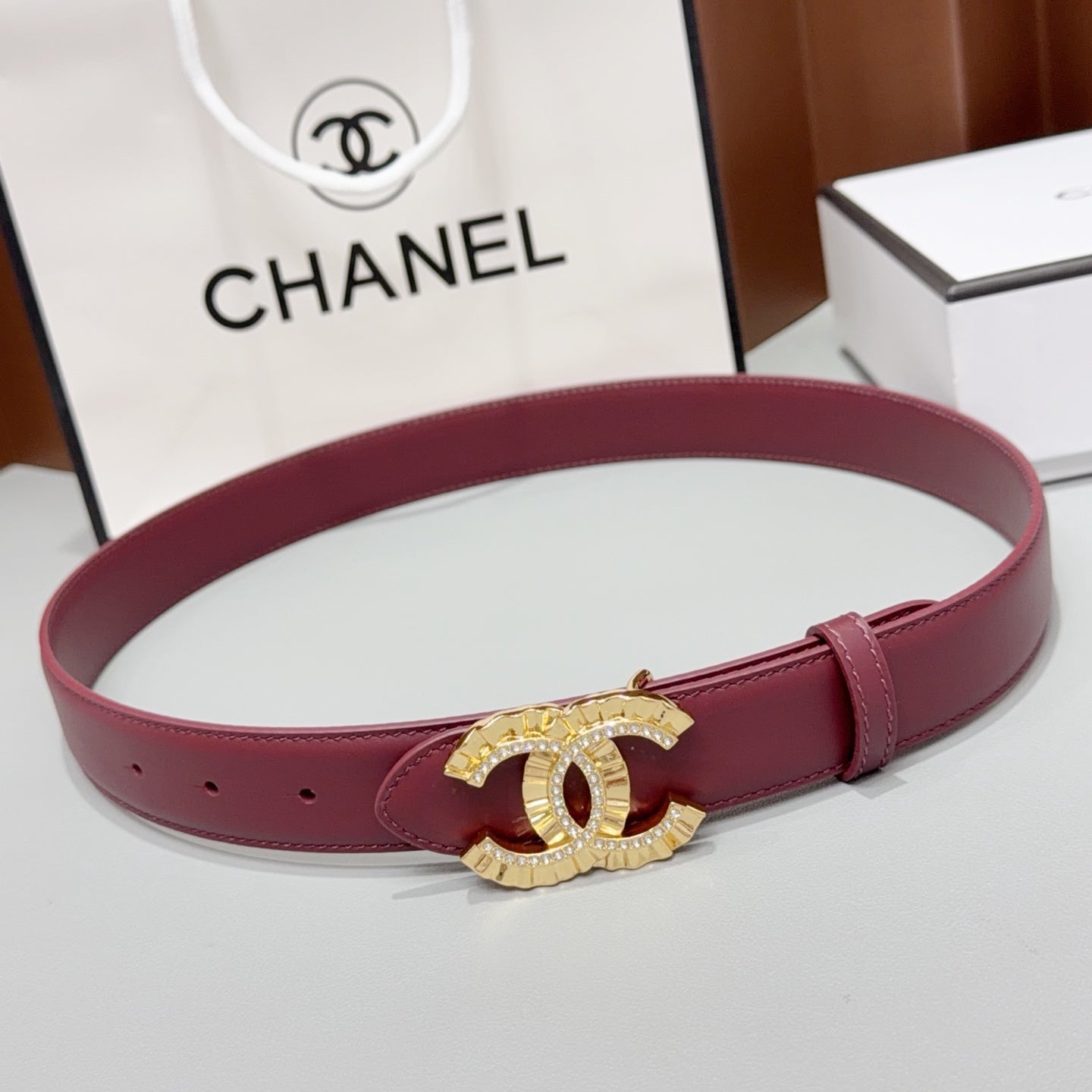 Chanel 2026 Double C Buckle Belt 30m Cowhide