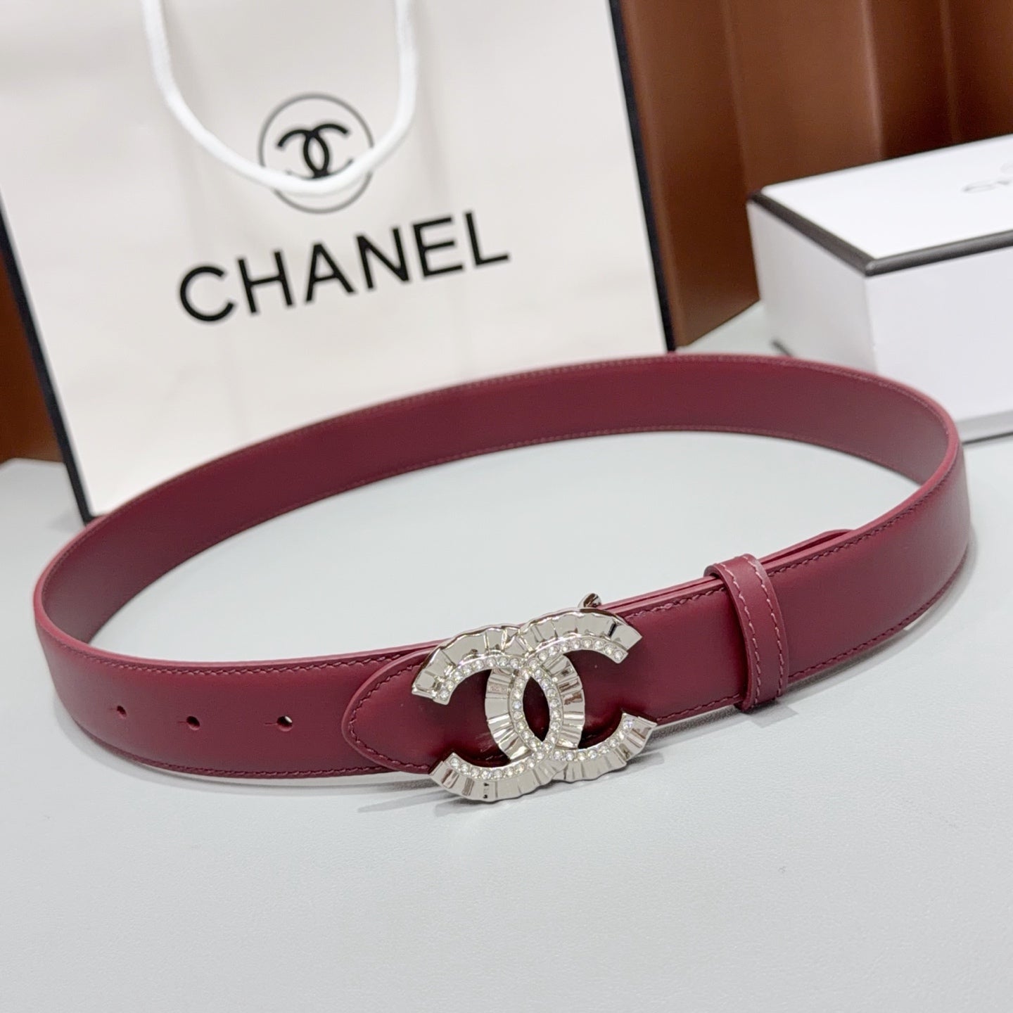 Chanel 2026 Double C Buckle Belt 30m Cowhide