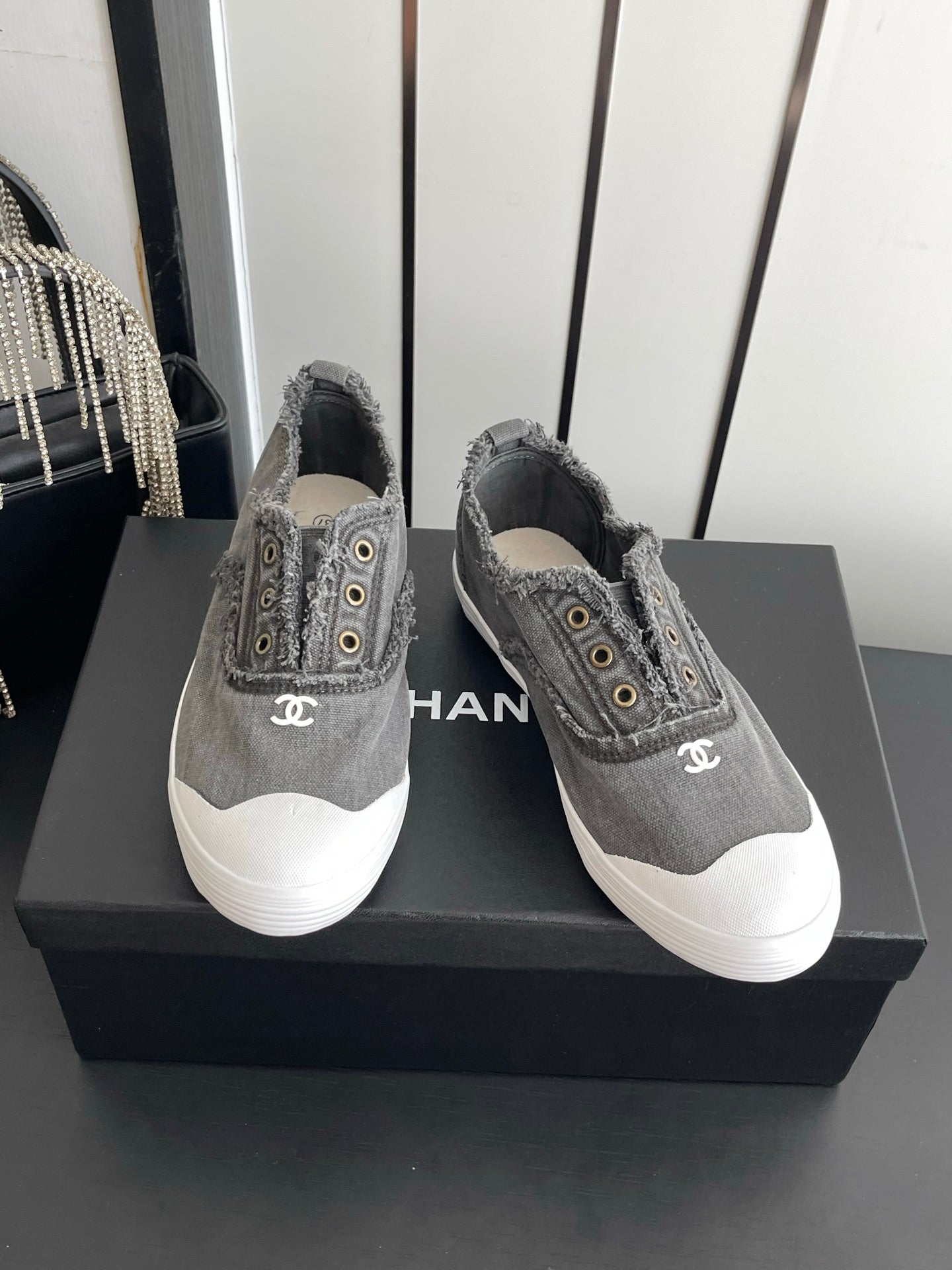 Chanel 2026 Slip-on Sneakers Canvas 945159