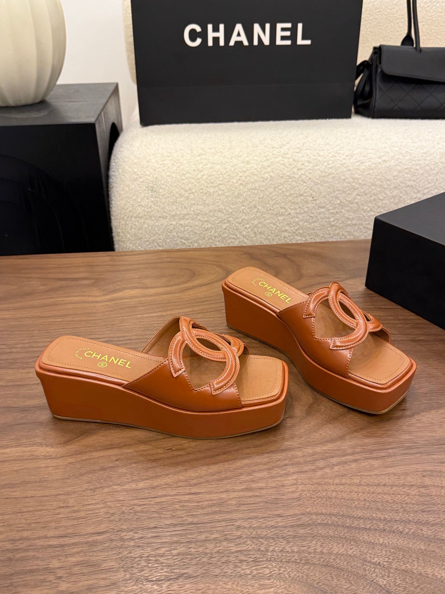 Chanel 2026 Sandal 50mm Suede Sheepskin 948636