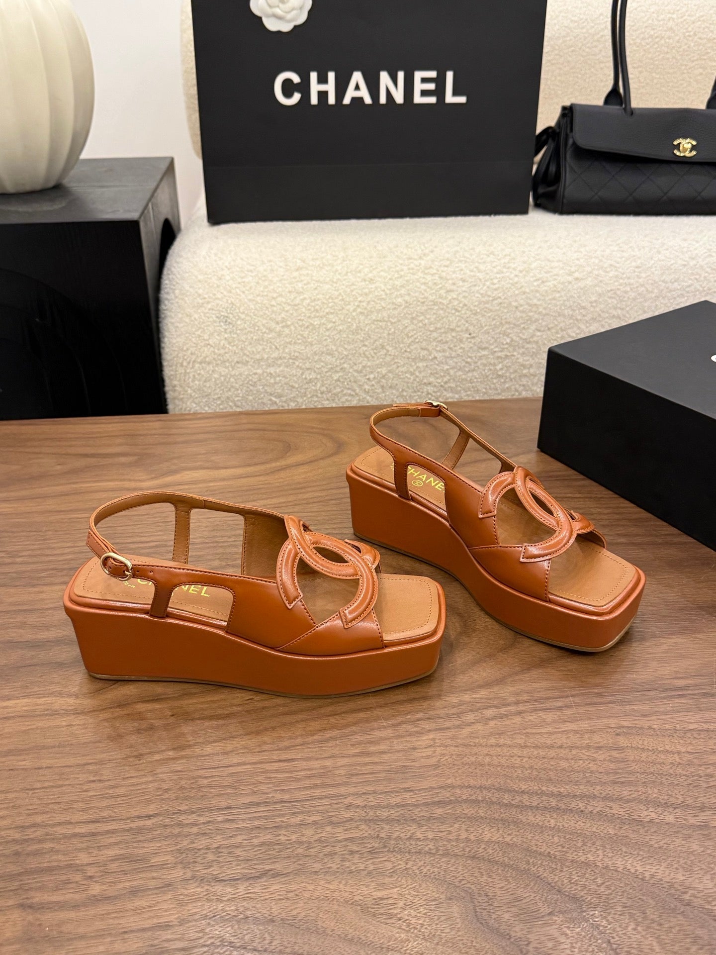Chanel 2026 Sandal 50mm Suede Sheepskin 948636