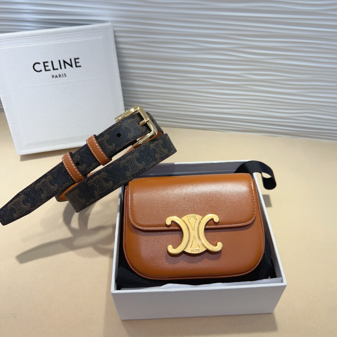 Celine 2026 Arc De Triomphe Belt Bag 25mm Leather