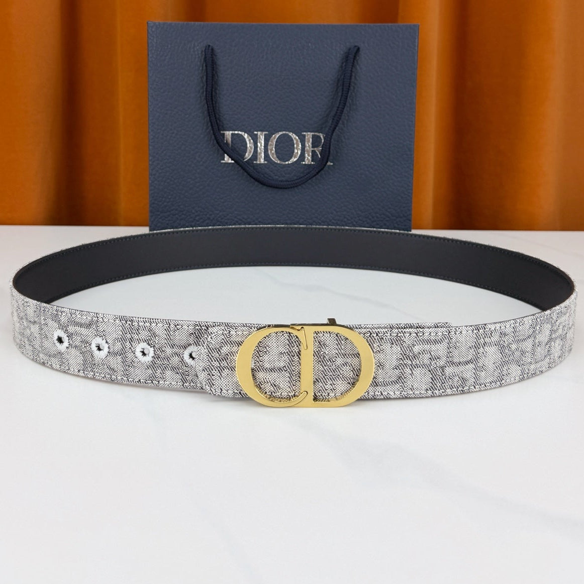 Dior 2026 Oblique CD Buckle Belt 35mm Canvas