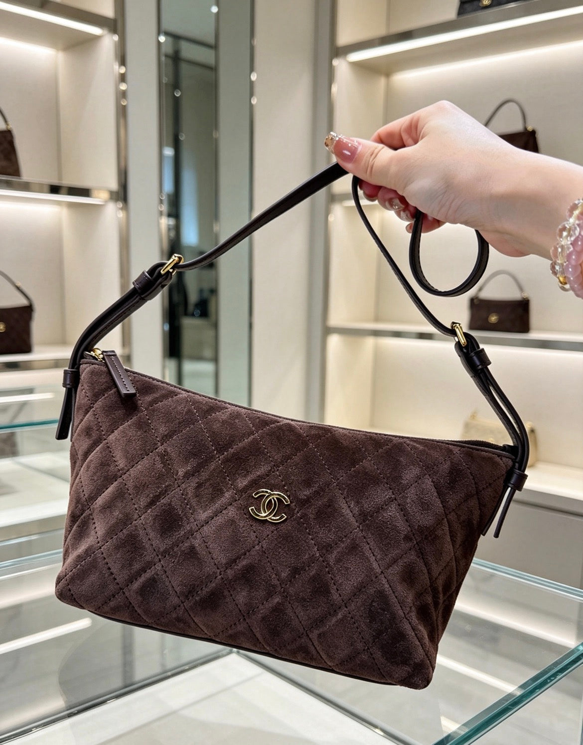 Chanel 2026 Clutch Bag 19cm Suede Leather