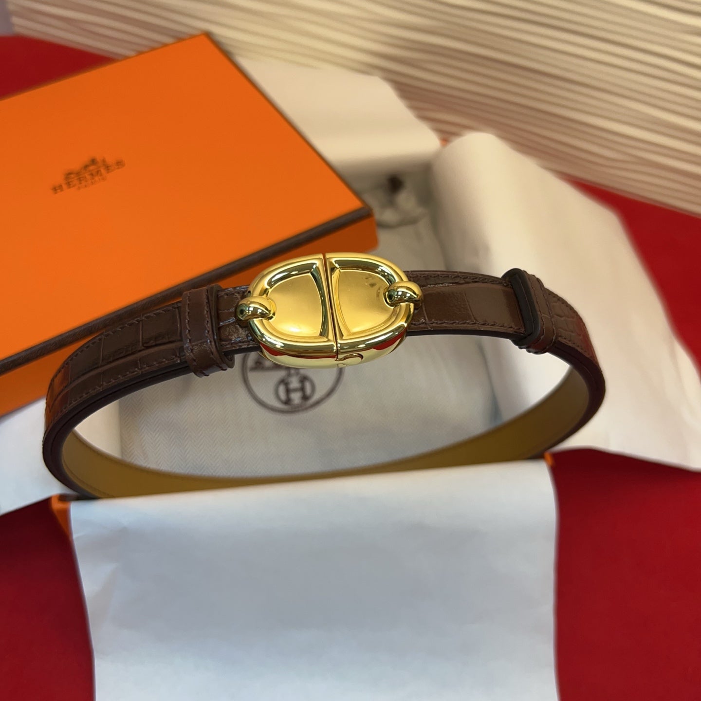 Hermes 2026 Chaine Ancre Belt 18mm Leather