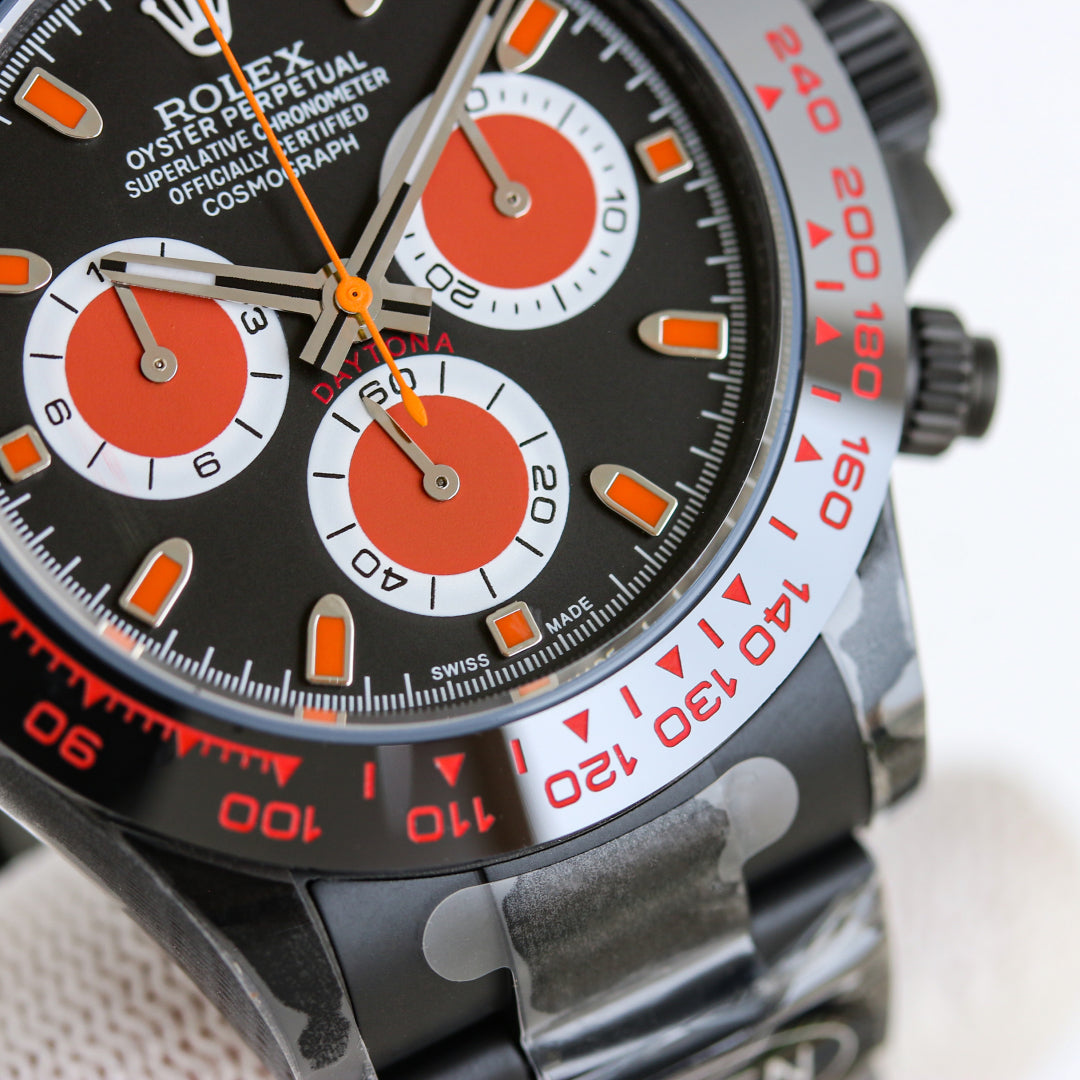 Rolex Daytona 40mm Carbon Black Silver Hand
