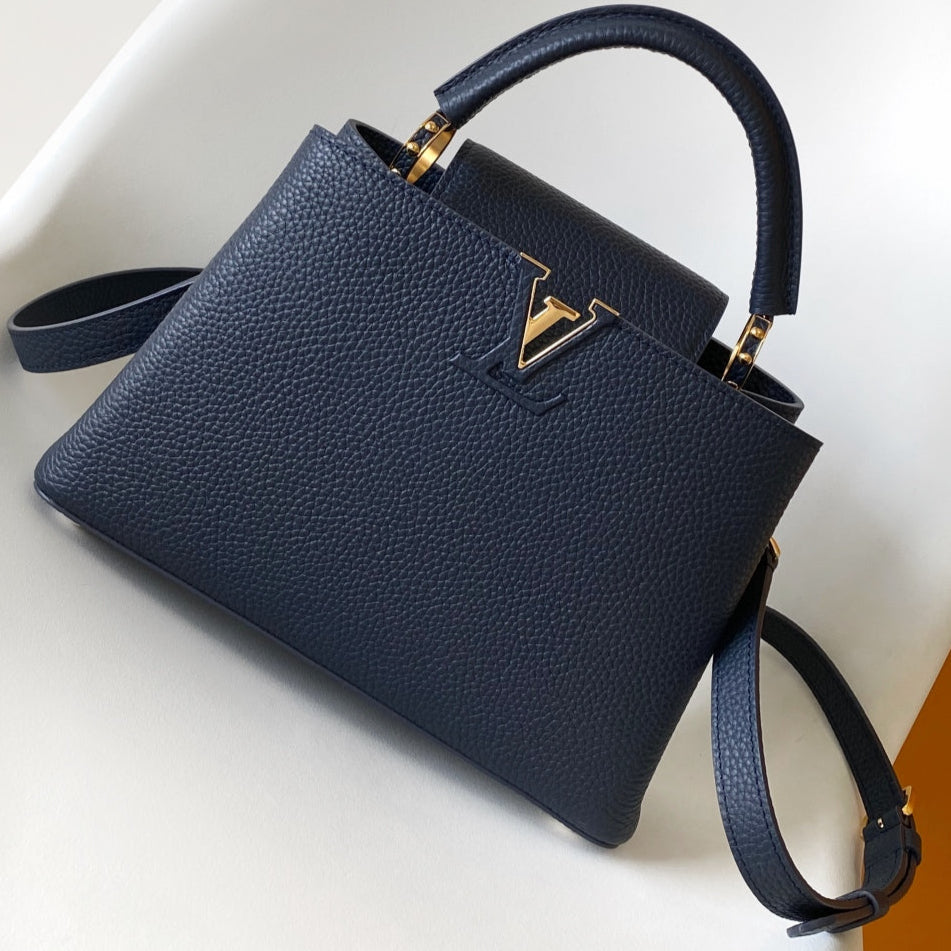 Capucines BB Bag Dark Blue Taurillon leather 251686
