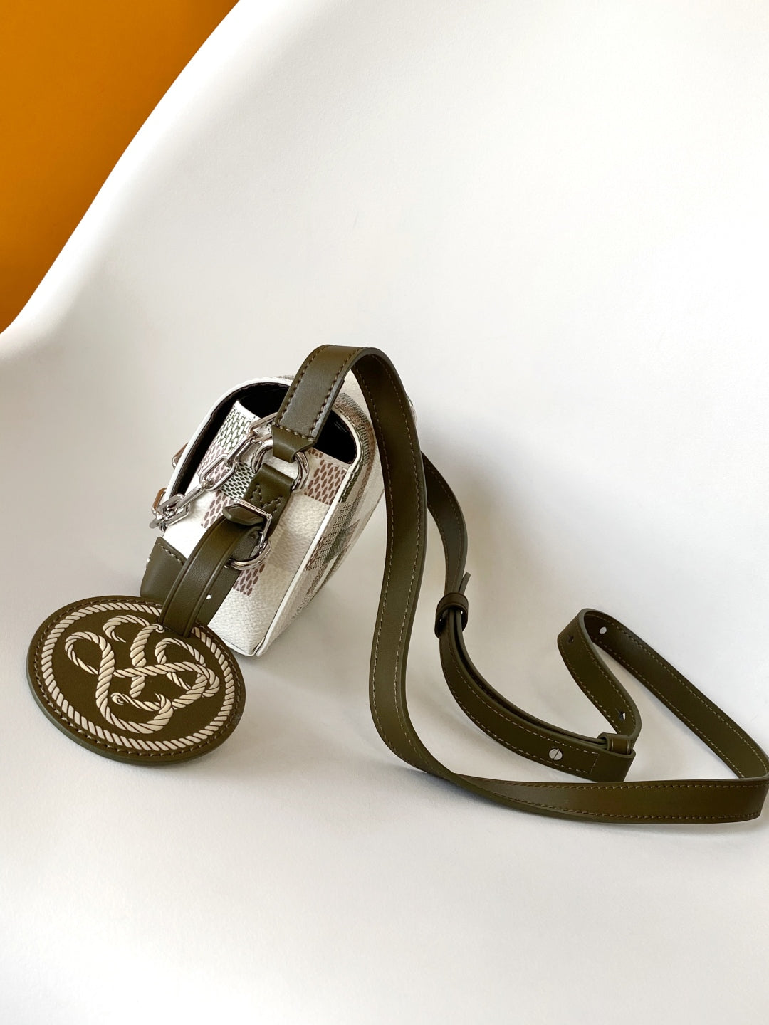 LV Steamer 18cm Handbag Multicolor Damoflage Canvas Cowhide 241109