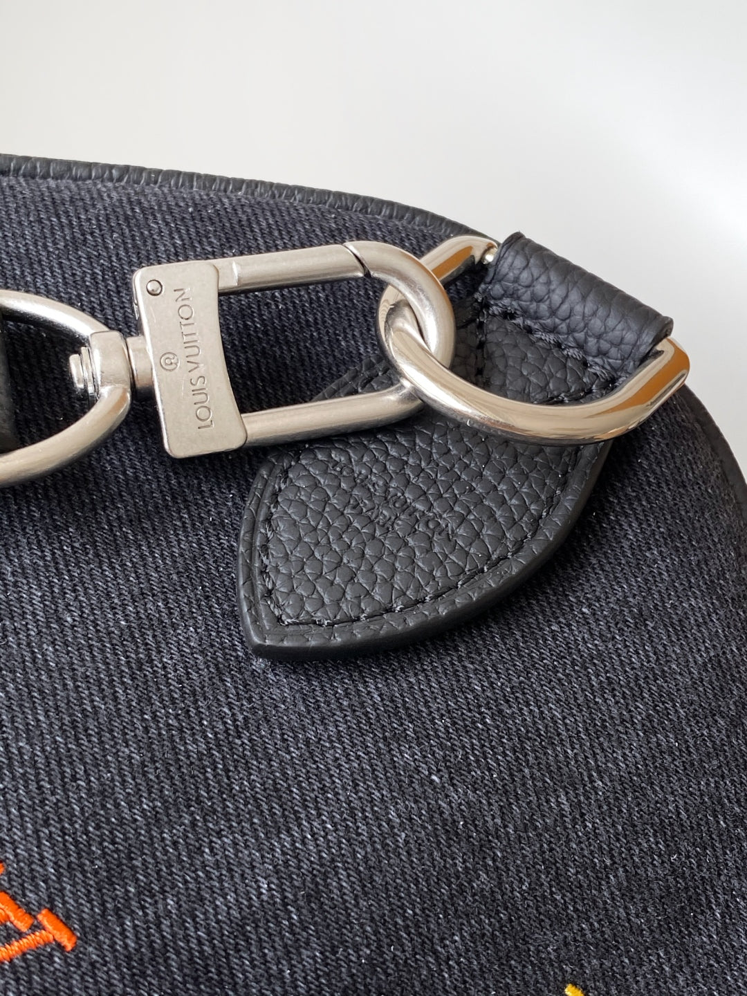 LV Speedy 40 BandouliÃ¨re Bag Black Denim Leather 252470