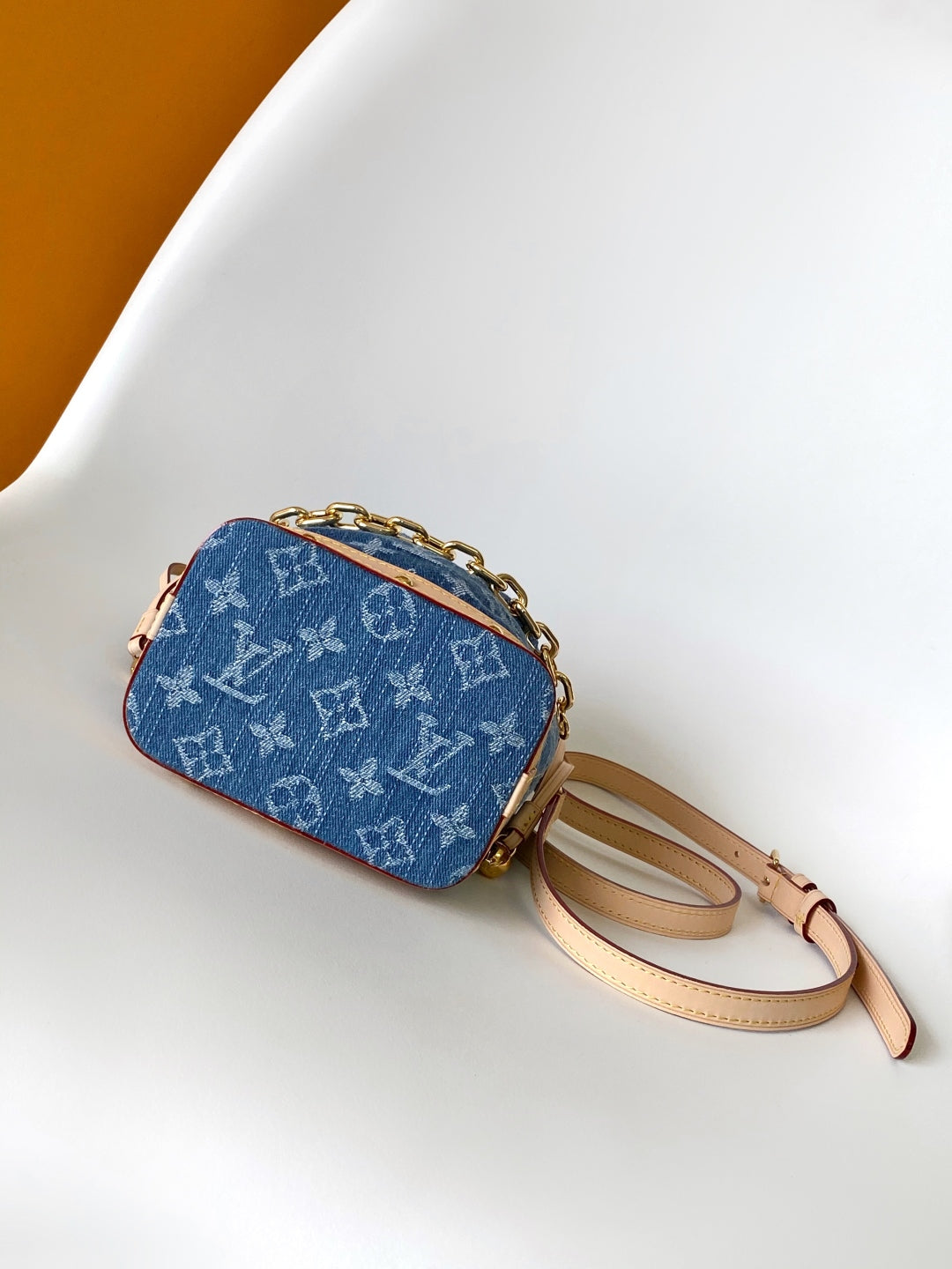 LV Nano NoÃ© Bag Blue Beige Frabic Leather 251719