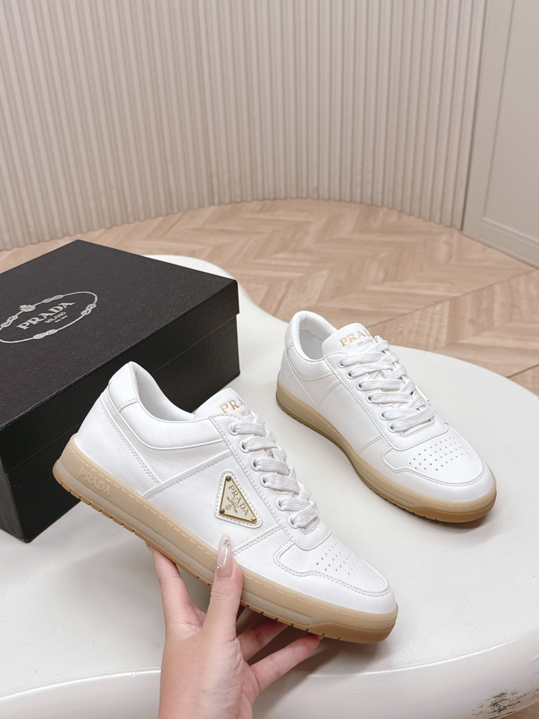 Prada 2025 Sneaker White Cowhide 410400