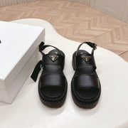 PRA 26S Platform Sandals Black Cowhide 600565
