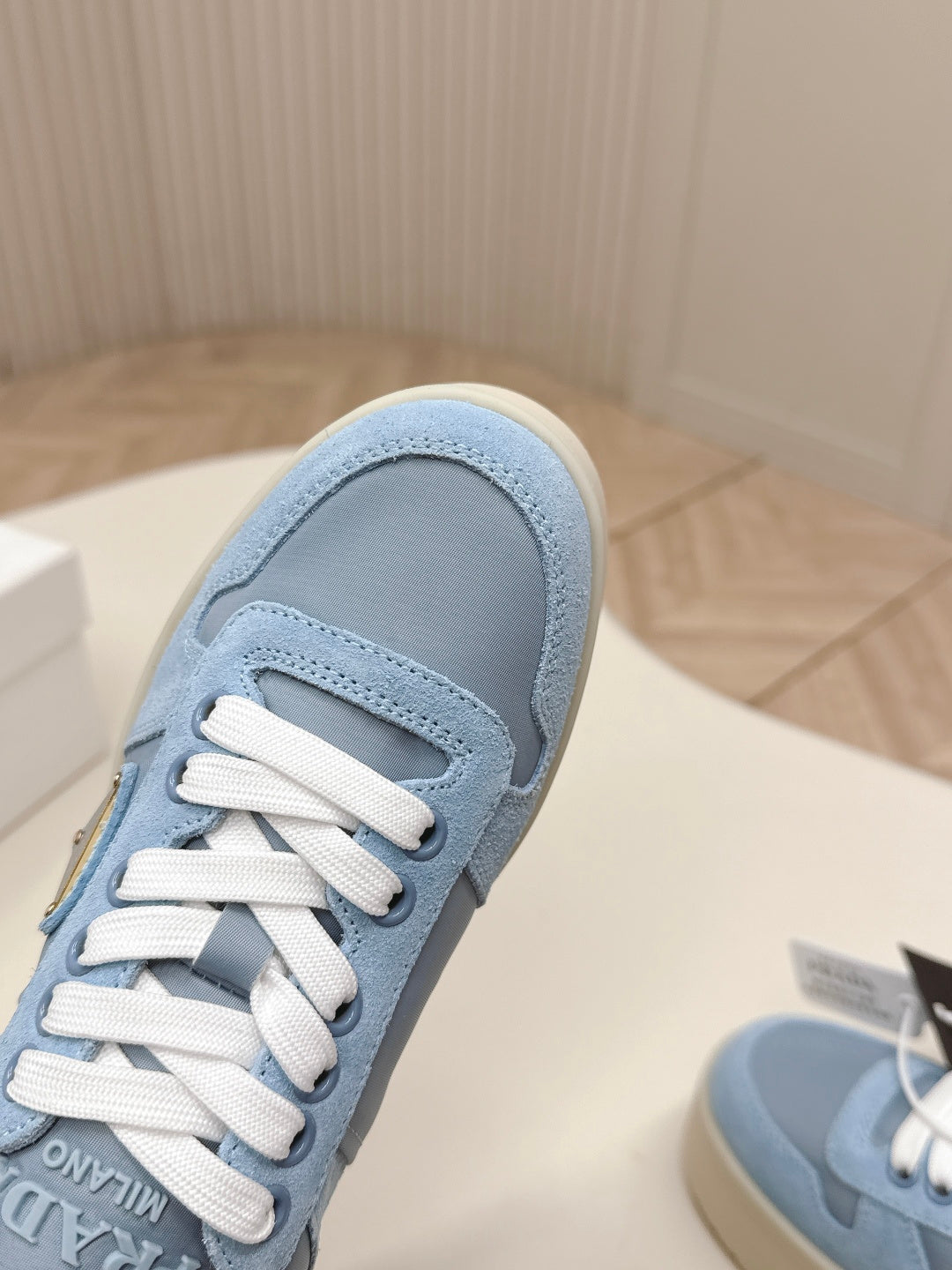 PRA 2026S Platform Sneakers 50 Blue Suede Cowhide 663496