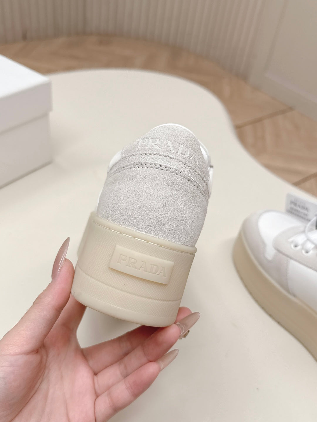 PRA 2026S Platform Sneakers 50 White Cowhide 663497