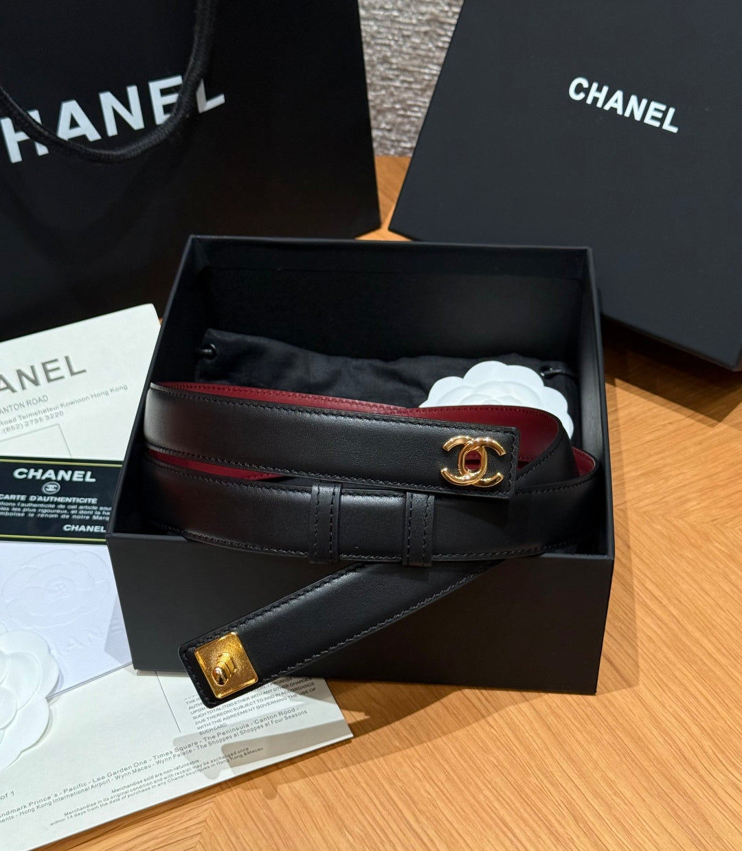Chanel 2026 Double C Belt 25mm Leather 216979