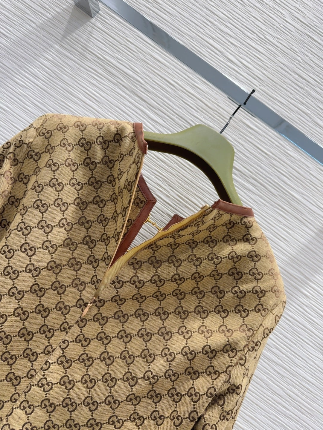 Gucci 2025 Dress Camel and Ebony Polyester Fiber