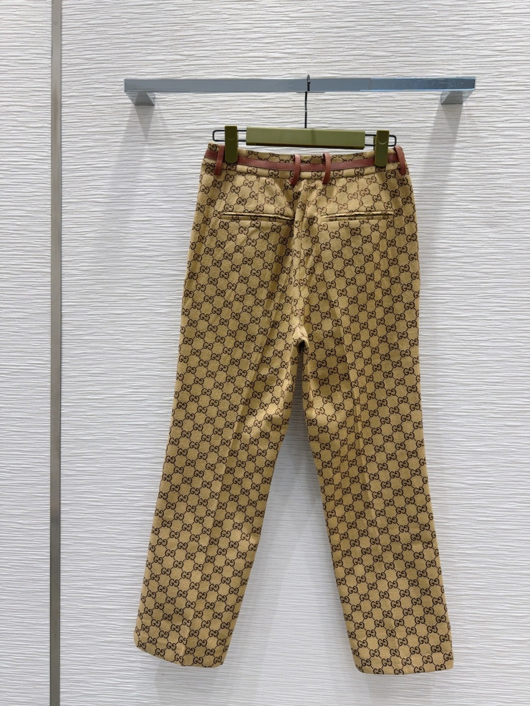 Gucci 2025 Pant Camel and Ebony Polyester Fiber