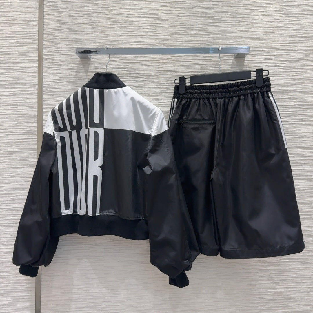 CD 25 Casual Suit Black White Polyester