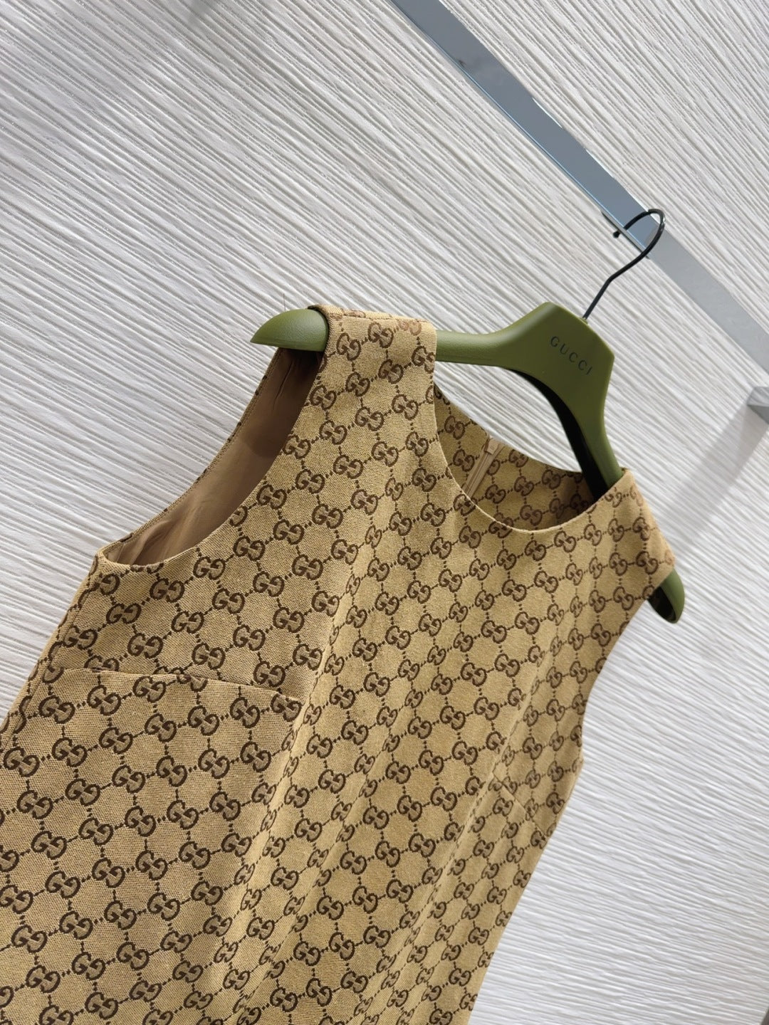 Gucci 2025 MidiDress Camel and Ebony Polyester Fiber