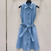 Dior 2026 Vest Dress Blue Cotton 384557