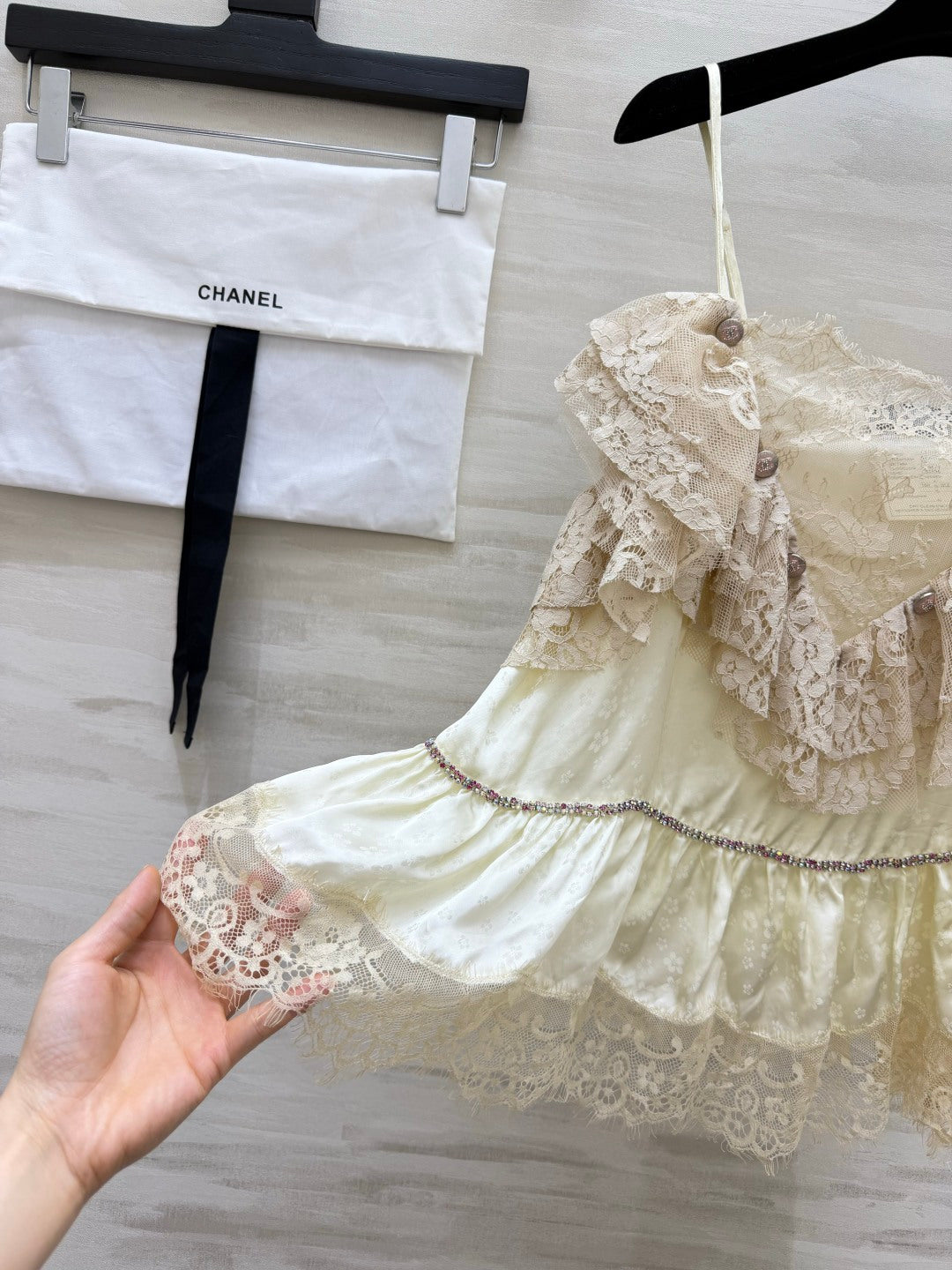 Chanel 2026 Milk Apricot Lace Camisole 392435