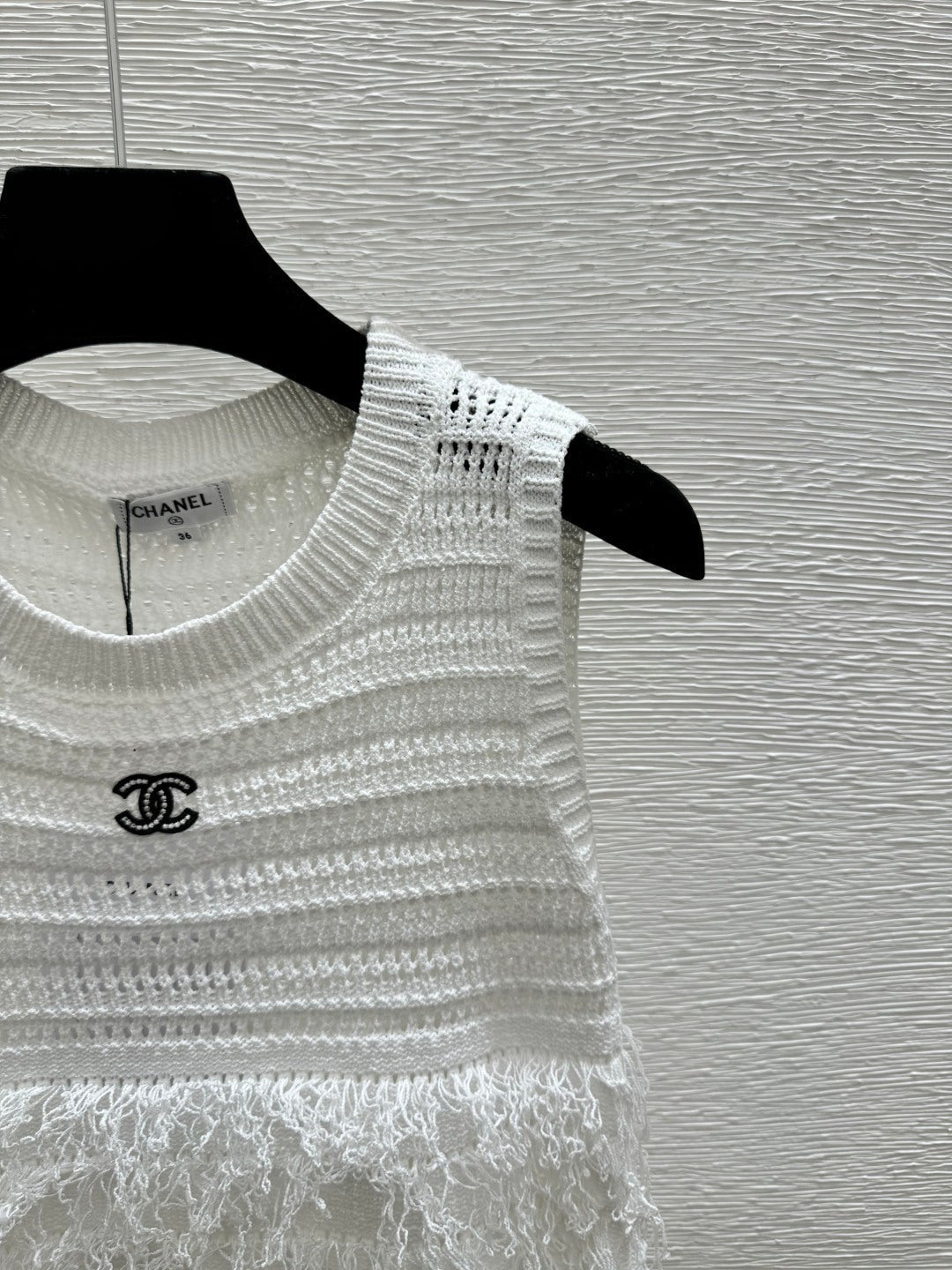 Chanel 2026 Tassel Knit Vest Cotton 264003
